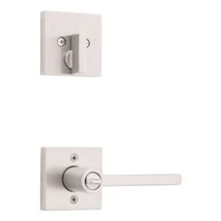 Kwikset Halifax Satin Nickel Zinc Lever And Single Cylinder Deadbolt -Irwim Door Locks Shop e14e6509 2287 40b2 8039 d6c9cb89f0bc