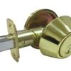 Faultless Polished Brass Single Cylinder Deadbolt 1-3/4 In In.
