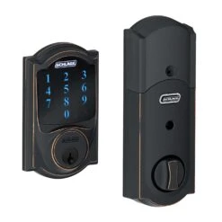 Schlage BE Series Aged Bronze Zinc Touchscreen Deadbolt