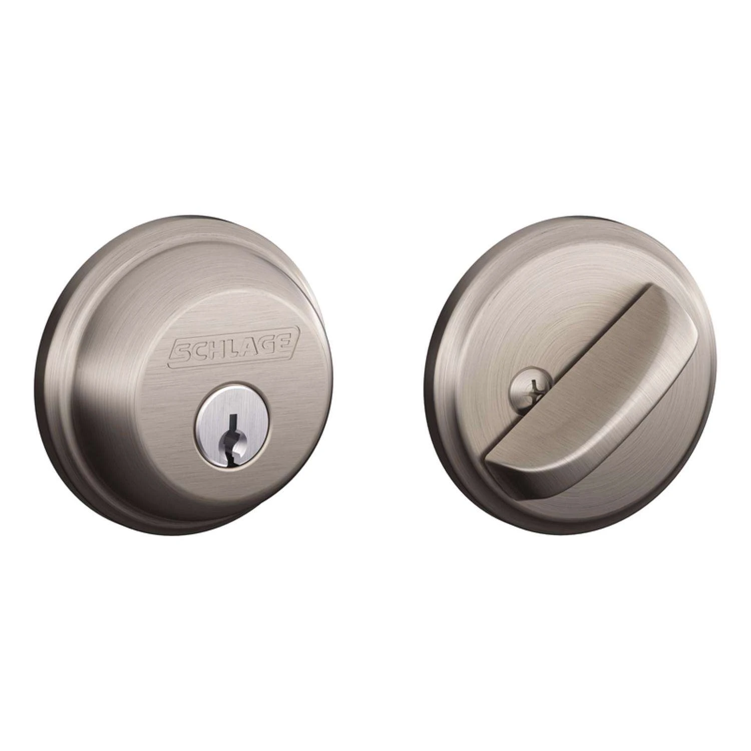 Schlage Satin Nickel Zinc Single Cylinder Deadbolt 6 Schlage Satin Nickel Zinc Single Cylinder Deadbolt - Image 6