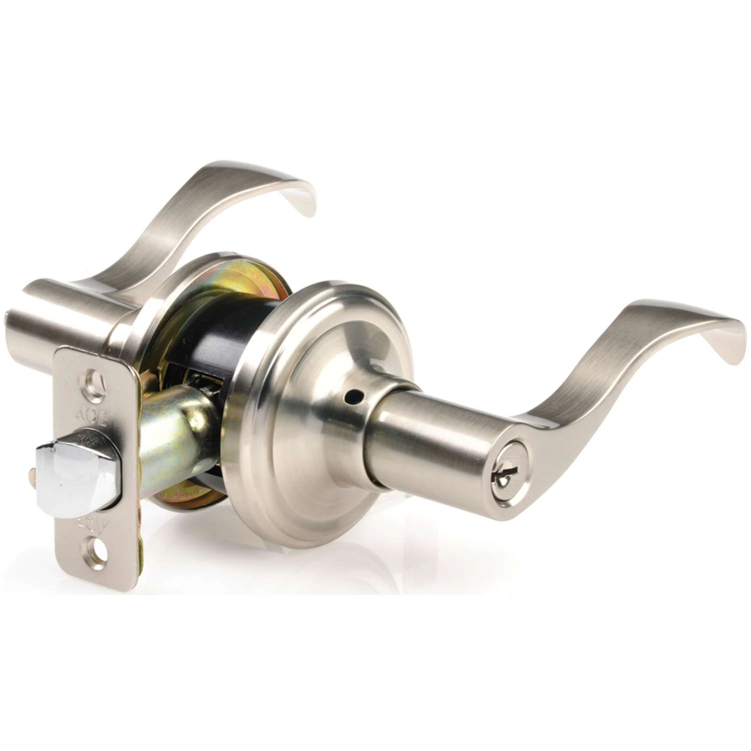 Ace Wave Satin Nickel Entry Lockset 1-3/4 In. 1 Ace Wave Satin Nickel Entry Lockset 1-3/4 In.