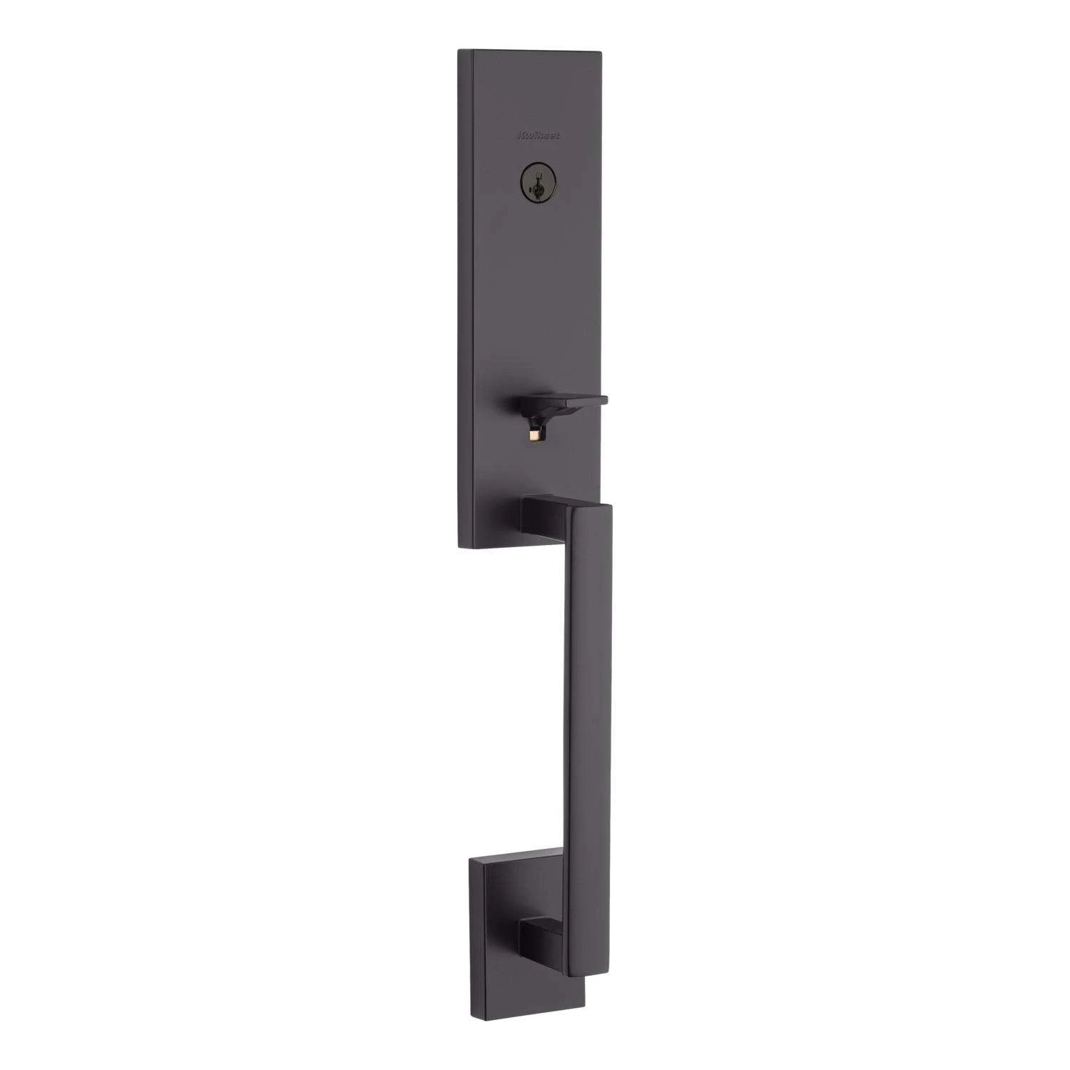 Kwikset Matte Black Entry Handleset KW1 1-3/4 In. 2 Kwikset Matte Black Entry Handleset KW1 1-3/4 In. - Image 2