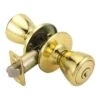 Design House Tulip Polished Brass Entry Knobs 1-3/4 In.