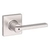 Kwikset Casey Square Satin Nickel Privacy Lever Right Or Left Handed