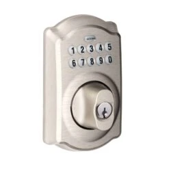 Schlage Satin Nickel Steel Electronic Deadbolt -Irwim Door Locks Shop ec5bc670 4dbf 45ff 83b8 66e1bfe6a46b