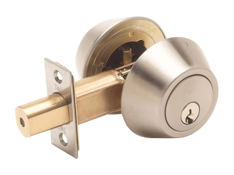 Tell Satin Nickel Steel Double Cylinder Deadbolt 1 Tell Satin Nickel Steel Double Cylinder Deadbolt