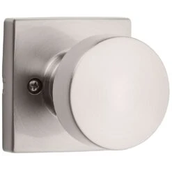 Kwikset Signature Series Pismo Knob X Square Rose Satin Nickel Dummy Knob Right Or Left Handed