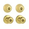 Kwikset Tylo Polished Brass Double Entry Door Kit 1-3/4 In.