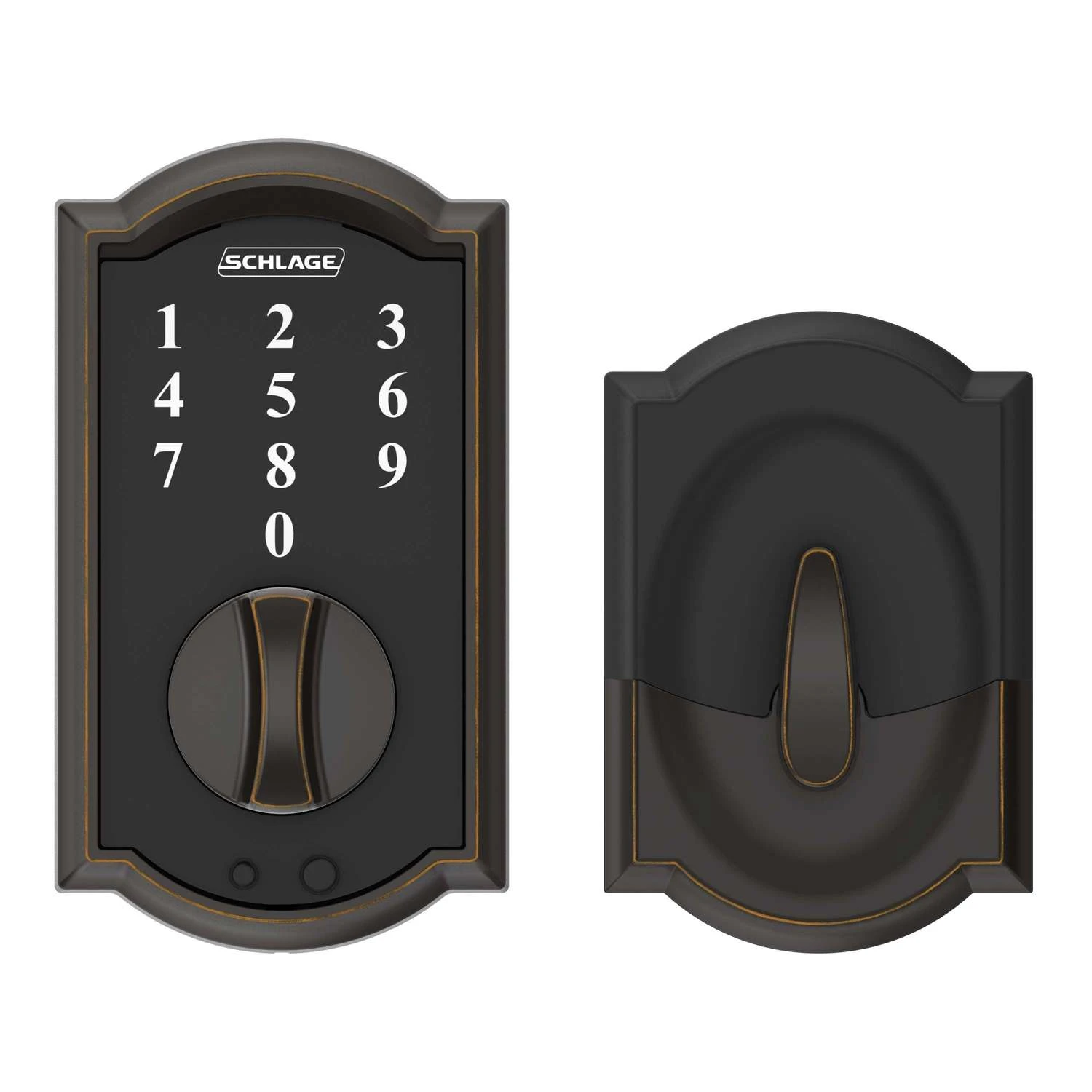 Schlage Aged Bronze Steel Touchscreen Deadbolt 4 Schlage Aged Bronze Steel Touchscreen Deadbolt - Image 4
