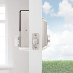 Kwikset SmartKey Aura Satin Nickel Metal Bluetooth Keypad Entry Smart Lock -Irwim Door Locks Shop f05ff94b 3655 4a6f 9aba aeaf19bd62e8