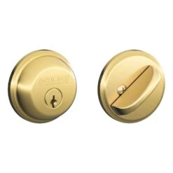 Schlage Bright Brass Zinc Single Cylinder Deadbolt -Irwim Door Locks Shop f6ec2b12 42ab 4f0c 926a 0ea23447e350