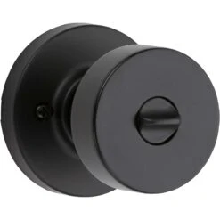 Kwikset Signature Series Pismo Iron Black Entry Knob KW1 2-1/4 In.