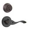 Kwikset Balboa Venetian Bronze Entry Lock And Single Cylinder Deadbolt 1-3/4 In.