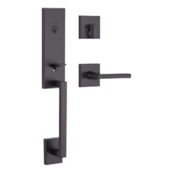 Kwikset Matte Black Entry Handleset KW1 1-3/4 In. 10 Kwikset Matte Black Entry Handleset KW1 1-3/4 In. -Irwim Door Locks Shop fc8e1019 1313 404d 8484 1d94fbefa61d