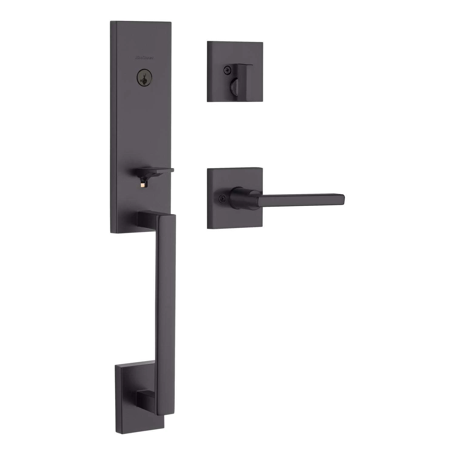 Kwikset Matte Black Entry Handleset KW1 1-3/4 In. 4 Kwikset Matte Black Entry Handleset KW1 1-3/4 In. - Image 4