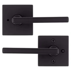 Kwikset Halifax Matte Black Bed And Bath Lever Right Or Left Handed -Irwim Door Locks Shop fe3cc121 4fad 4fe0 bd74 af3c016451dc