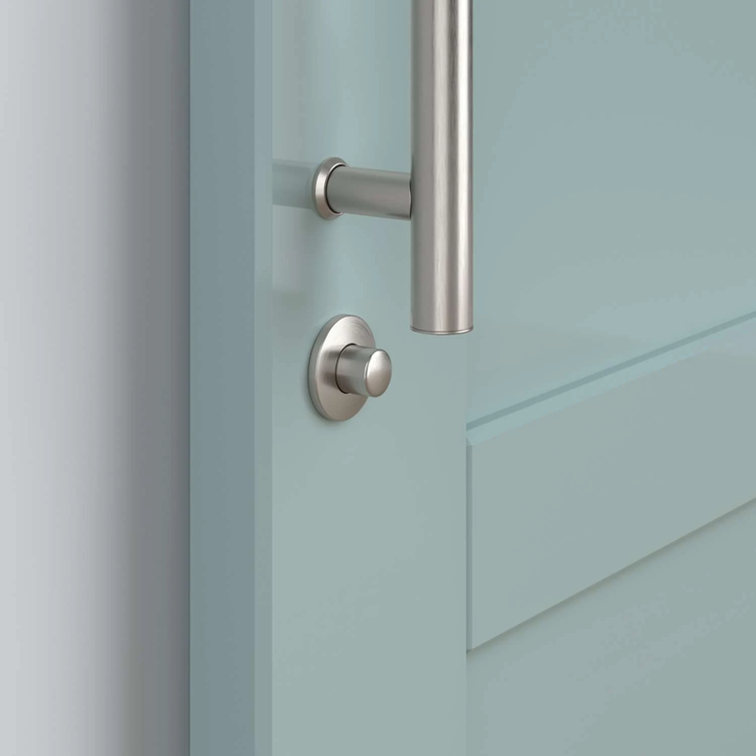 National Hardware Satin Nickel Steel/Zinc Sliding Door Lock 9 National Hardware Satin Nickel Steel/Zinc Sliding Door Lock - Image 9